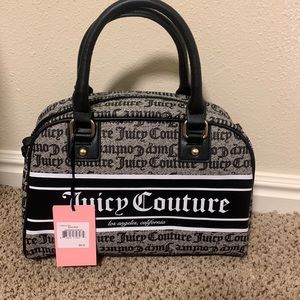 NWT!!! Juicy Couture black beige fashionista bowler purse!